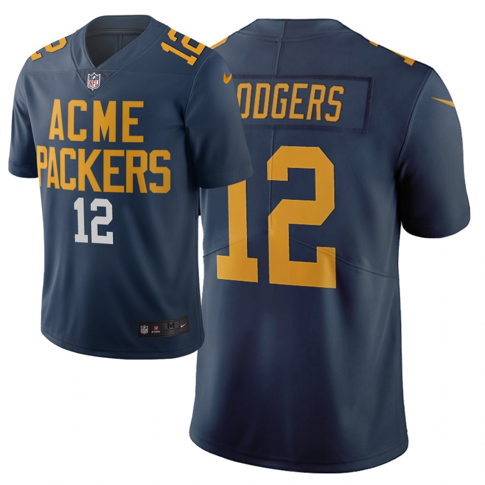 Authentic NFL s Packers #12 Aaron Rodgers Navy City Edition Jersey