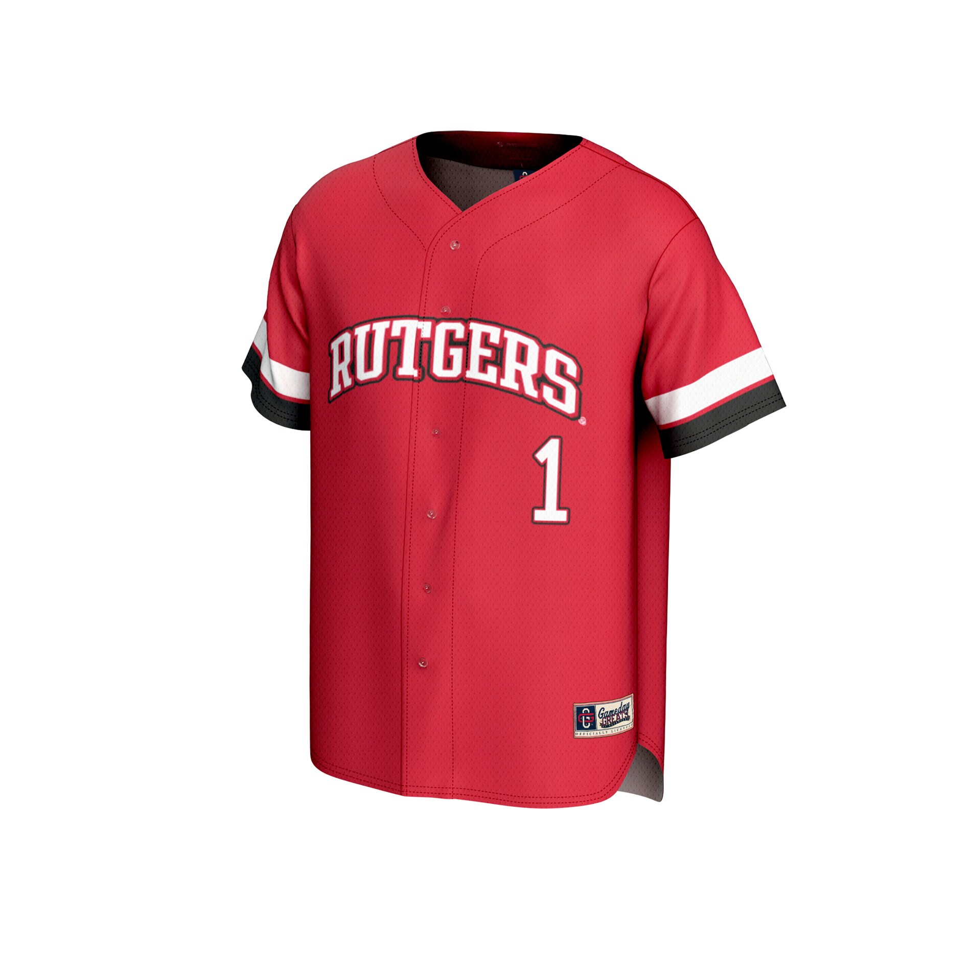 [DDG] Rutgers Scarlet Knights GameDay Greats Unisex Lightweight Collegiate Baseball Fashion Jersey - Scarlet