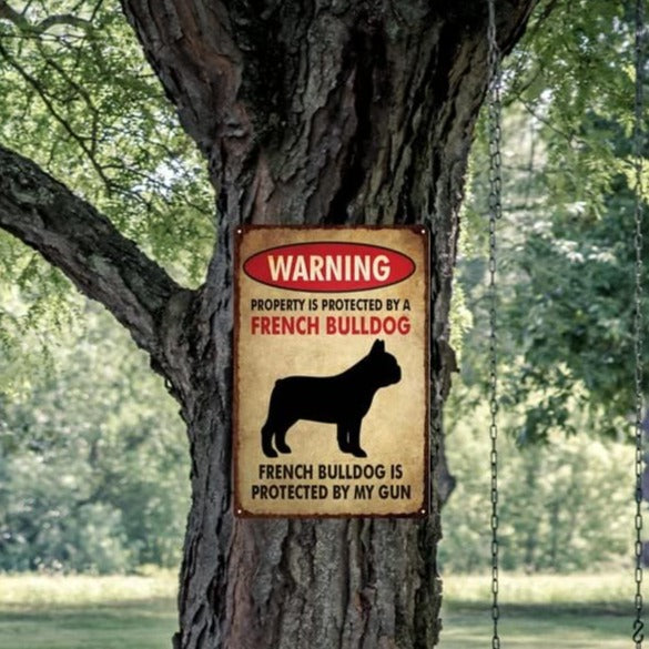 French Bulldog Metalpaws French Bulldog Vintage Metal Sign Durable Dog Item