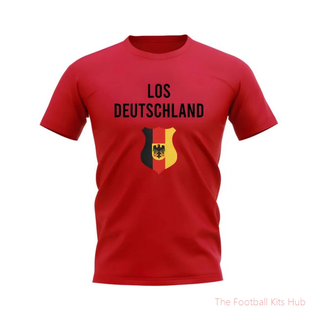 Los Deutschland Germany Fans Phrase T-shirt (Red)