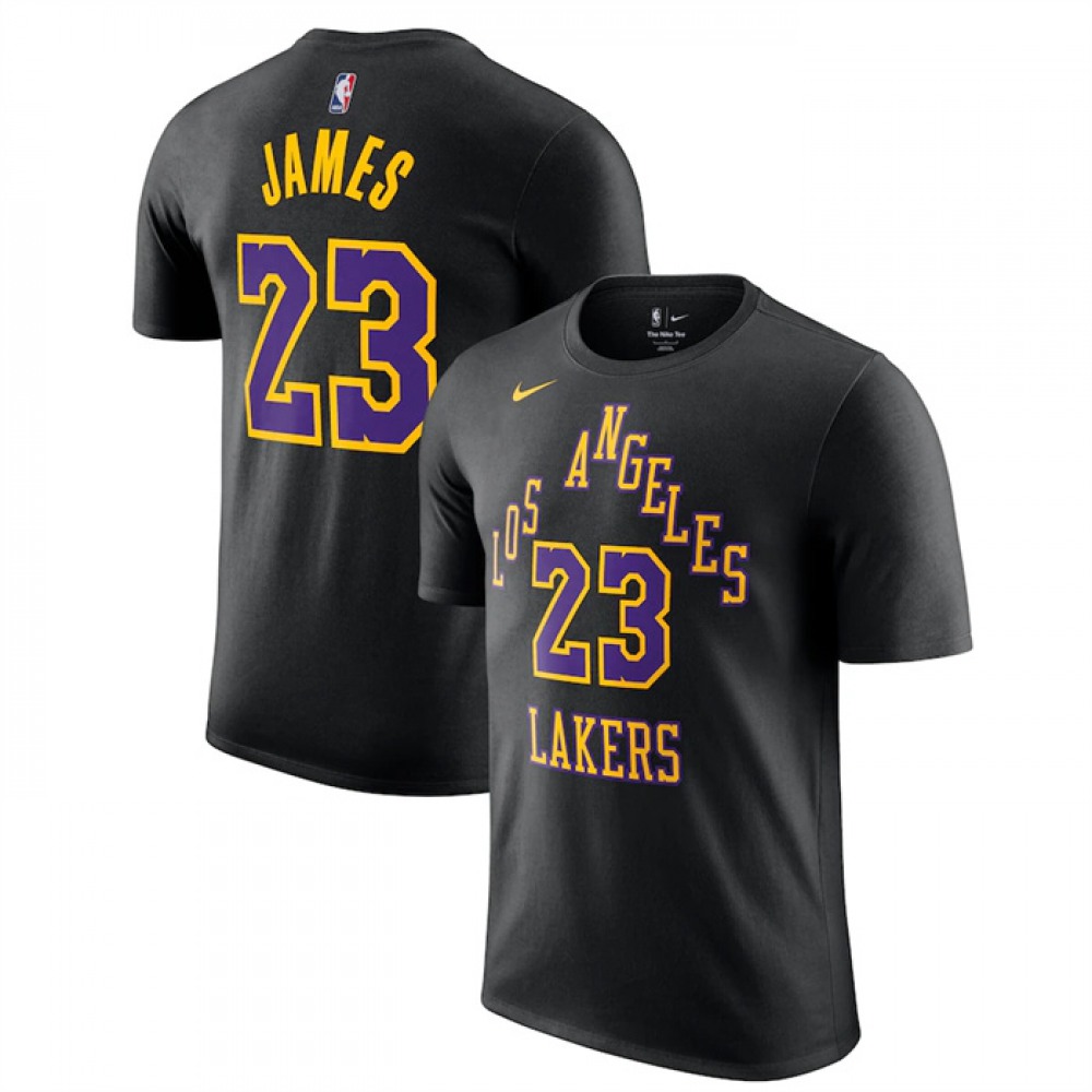 Collector's Item Durable Men's LAL #23 LeBron Black Basketball Jersey