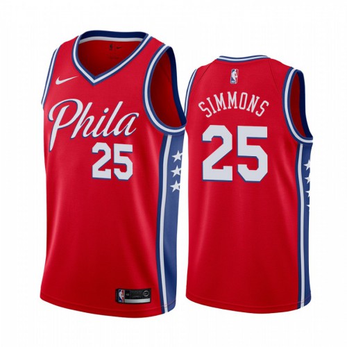 Nike 76ers Red Philadelphia 76ers #25 Jersey - NBA Fan Apparel