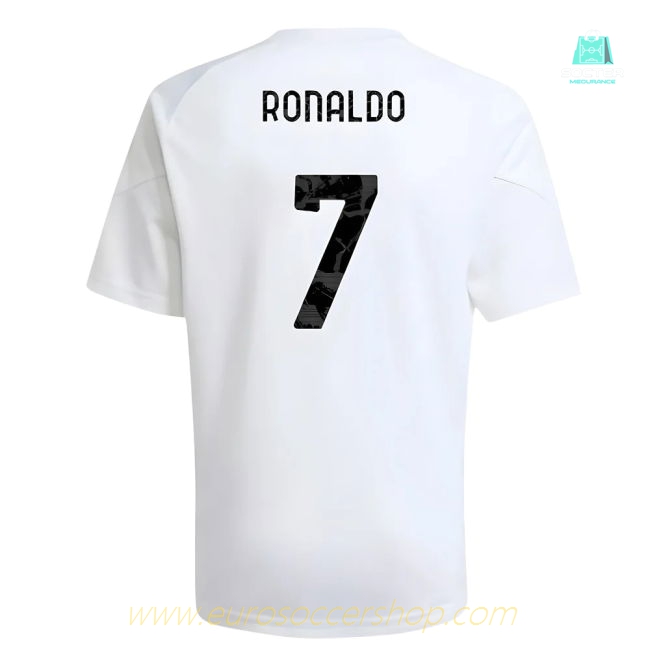2025-2026 Juventus Training Shirt (White) - Kids (Ronaldo 7)