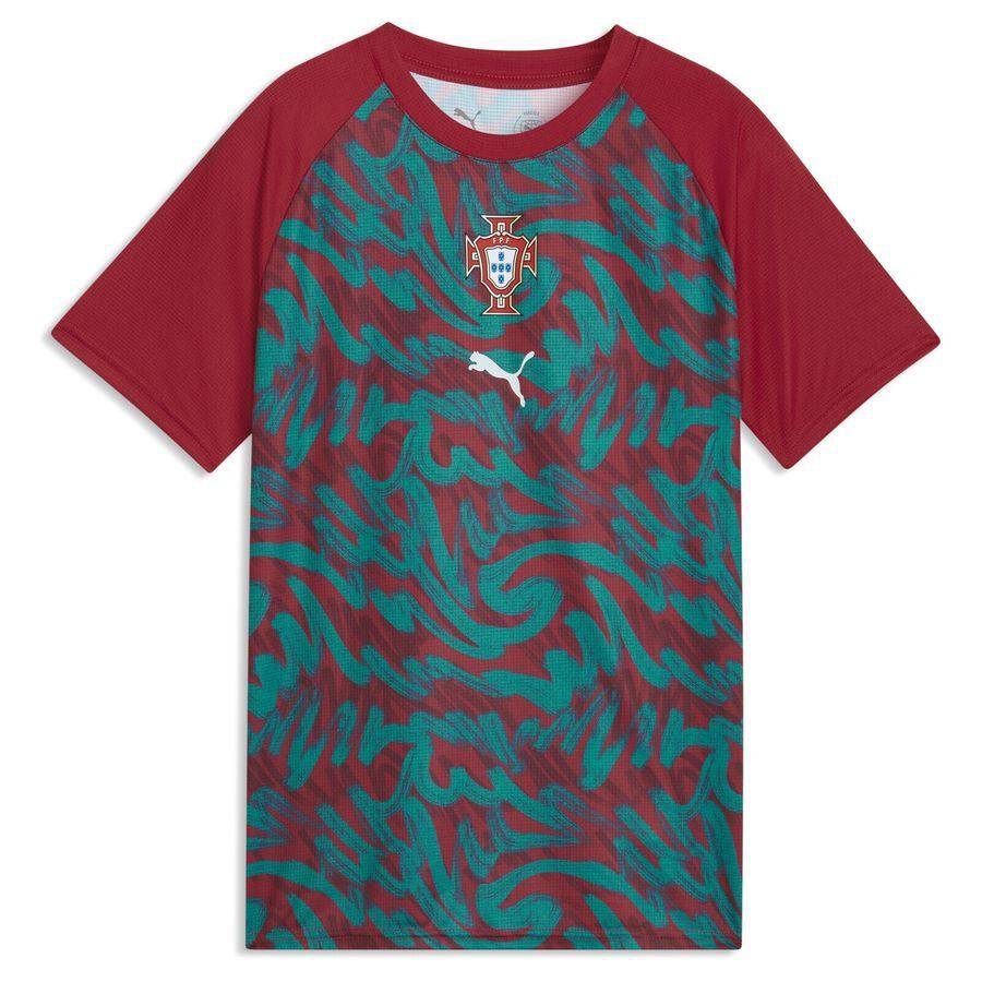 [EFKS] 2026 Portugal Pre Match World Cup Club Red/Green Lagoon Training Kids Uniform T
