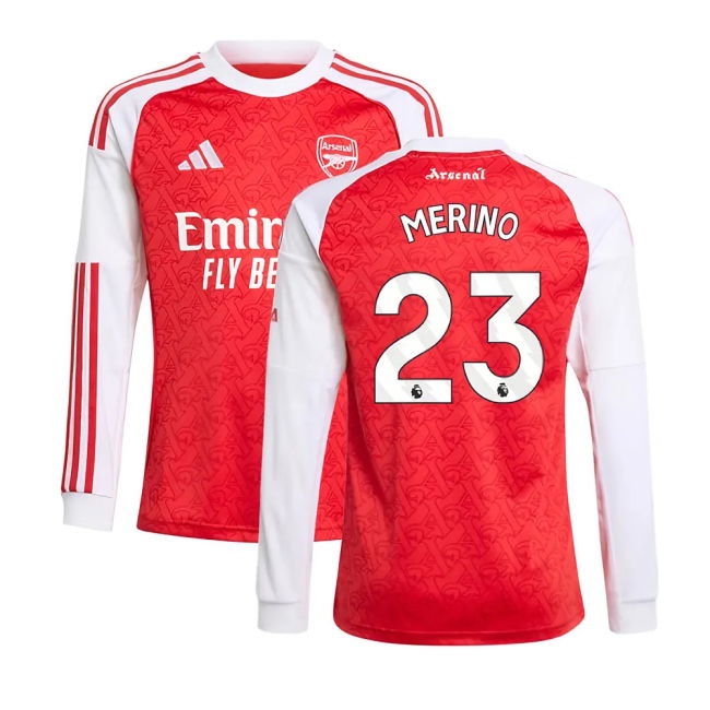 retro 2025-2026 Arsenal Long Sleeve Home Shirt (Kids) (Merino 23)