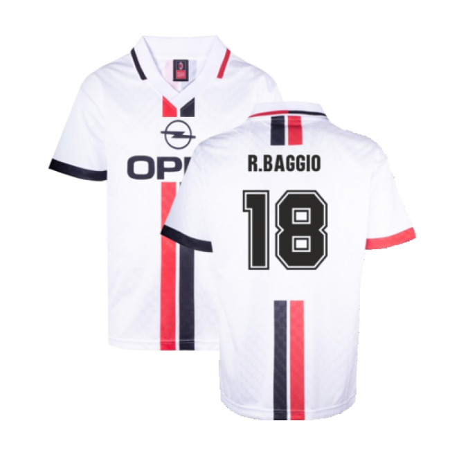 Ac Milan 1996 Away Kit Retro Kit (R.Baggio 18) Match Replica