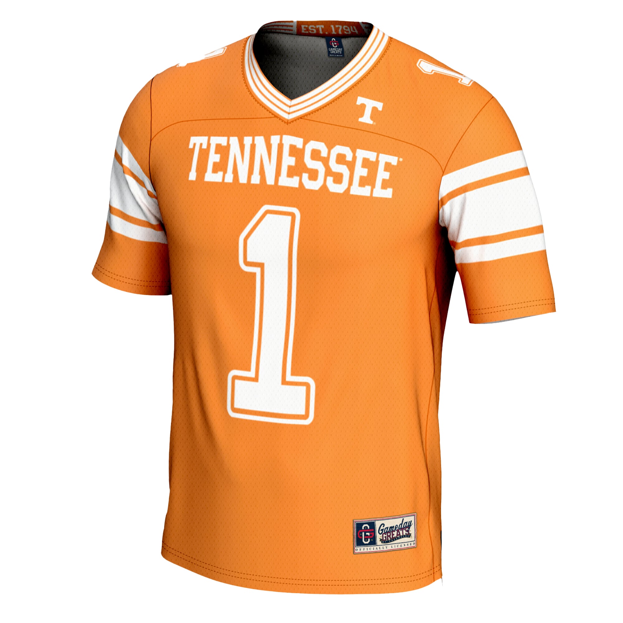 Men's #1 Tennessee Orange Tennessee Volunteers Football Jersey