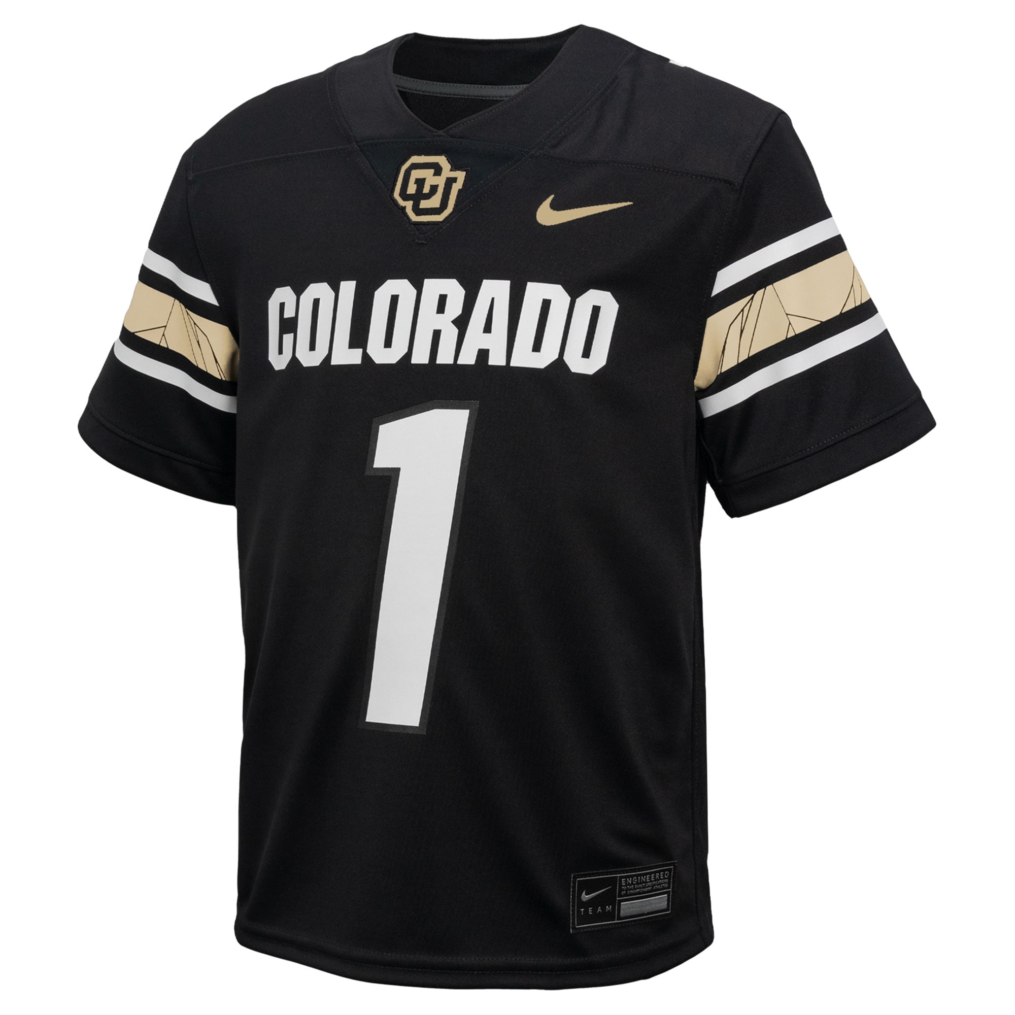 #1 Colorado Buffaloes Preschool Throwback Untouchable Football Jersey - Black