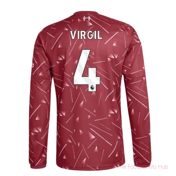 [LK] 2026-2027 Liverpool Long Sleeve Home Shirt Kids Virgil 4