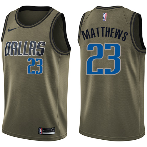 Mavs #23 Wesley Matthews Elite 2024 Icon NBA Jersey - Green Swingman