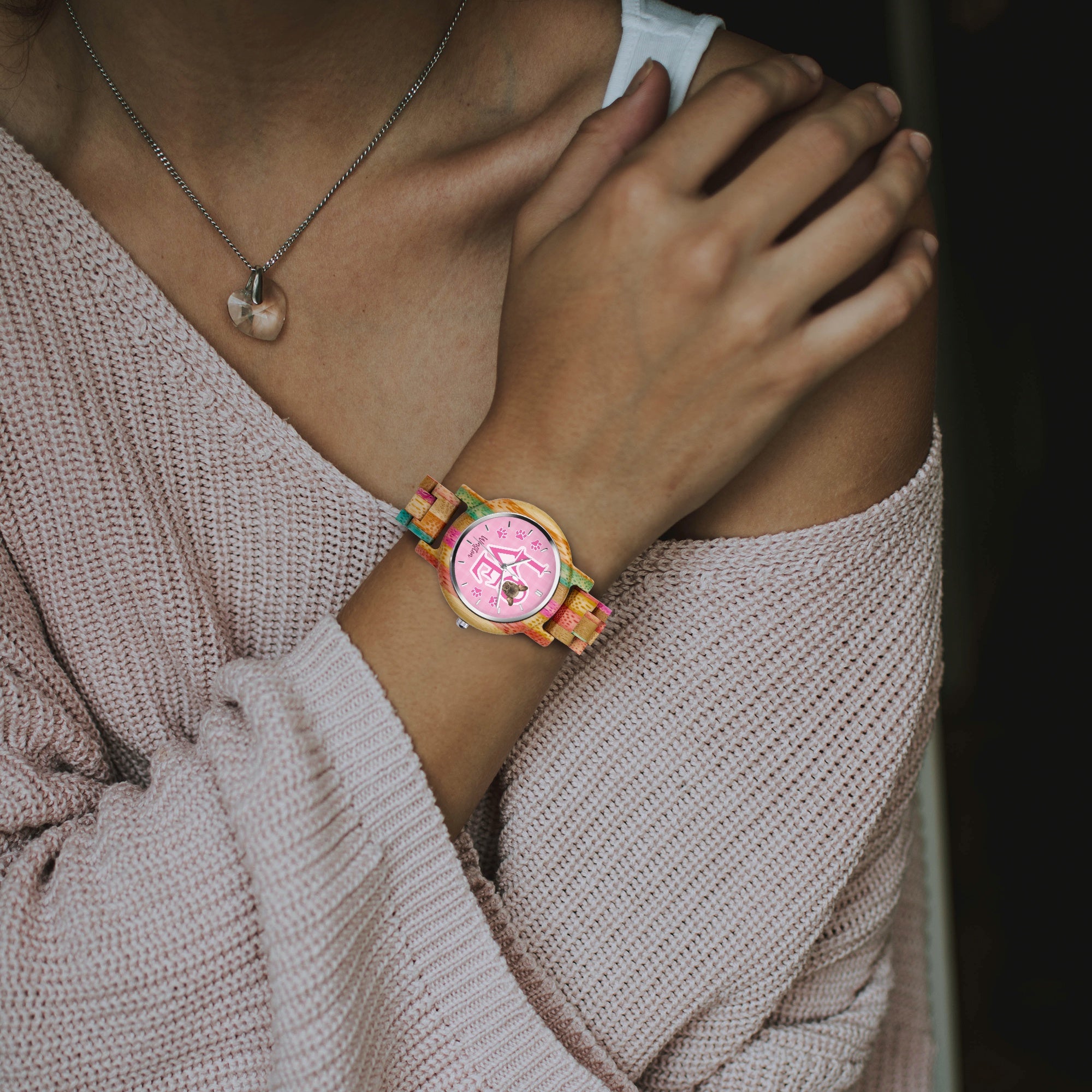 Gentry - Personalized Stylish Wooden Watch for Frenchie Lovers