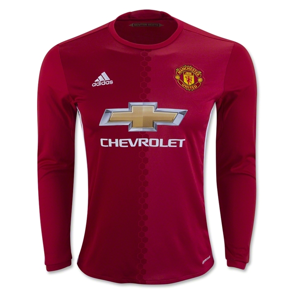 Manchester United Home 2016-17 LS Soccer Jersey Shirt - Official