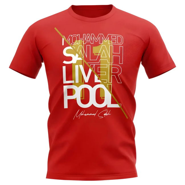 Mo Salah Liverpool Graphic Signature football T-Shirt (Unisex