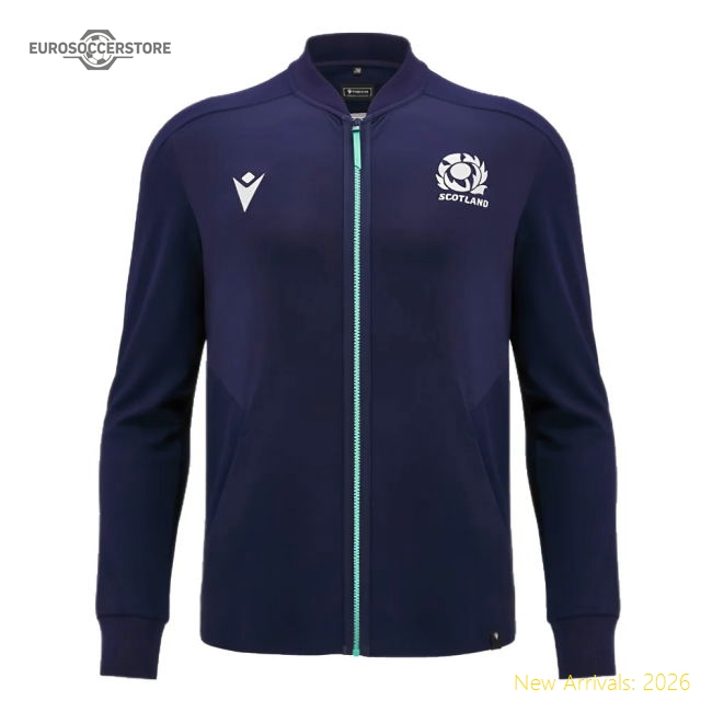 2024-2025 Scotland Rugby Anthem Full Zip Top (Navy) - Kids