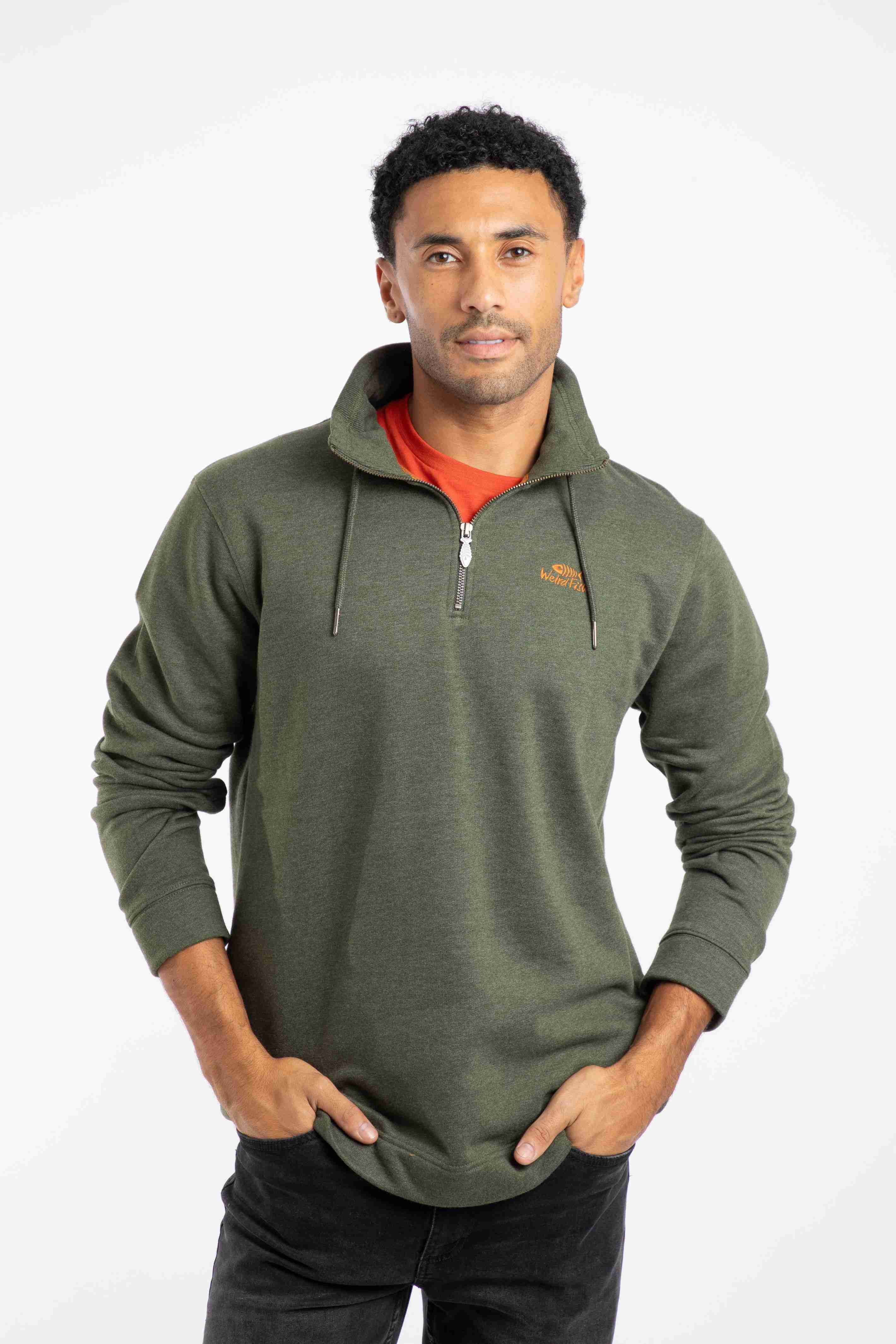 Brampton 1/4 Zip Sweatshirt Fir Green