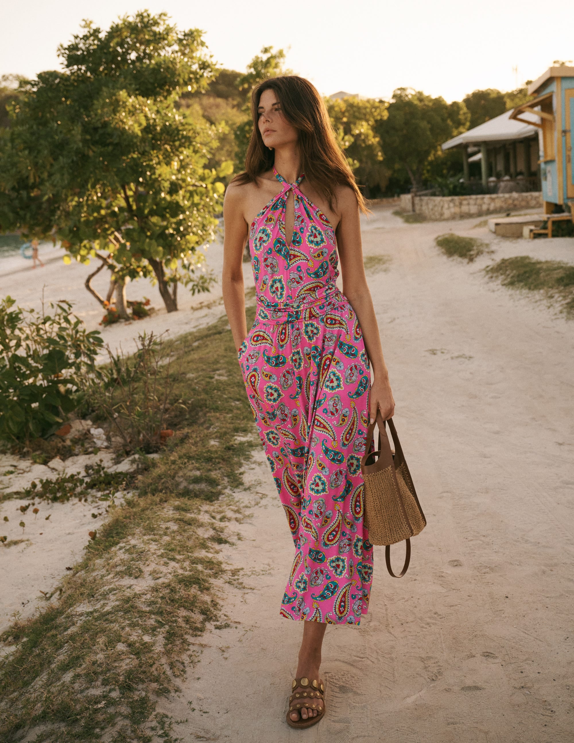 Sydney Twist Neck Jersey Dress