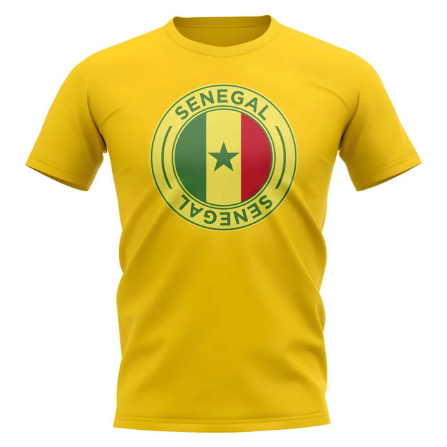 Senegal Football Badge T-Shirt (Yellow)