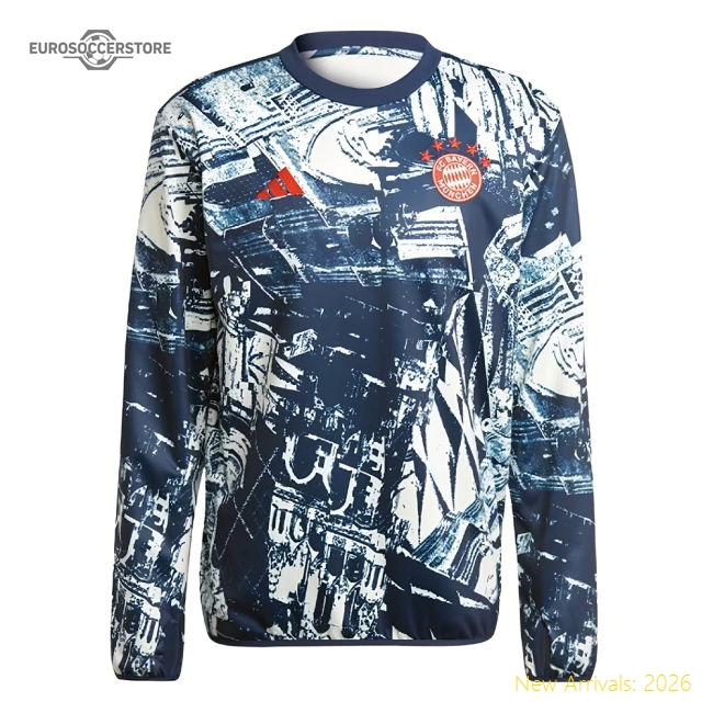 Match-Day 2023-2024 Bayern Munich Pre-Match Warm Up Top (Off White)