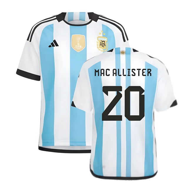 MAC ALLISTER 20 Fan Quality Argentina Home Fan Shirt (Kids)