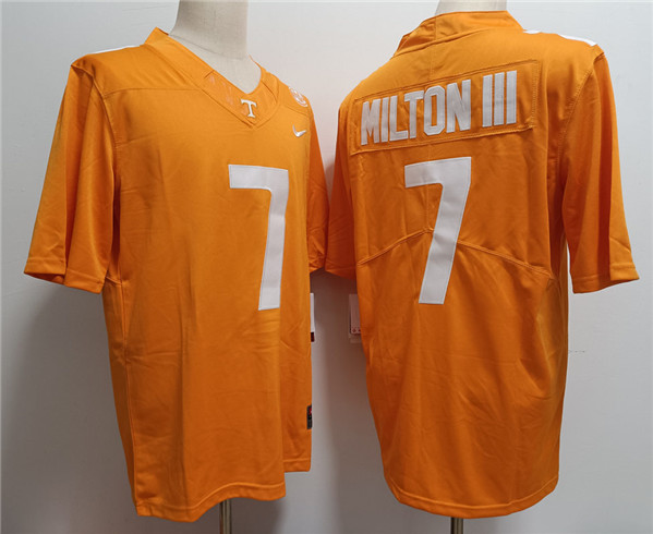 Men's None Joe Milton #7 college football Orange 2024 stitched Jersey