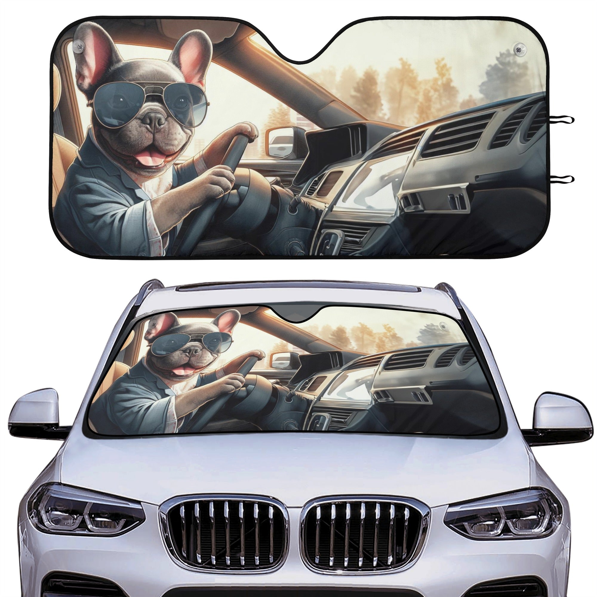 French Bulldog Lola Car Auto Sun Shade Comfy Pet Product