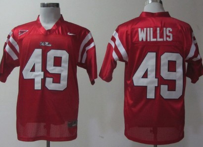 Men's None Red 2024 durabl Patrick Willis #49 home jersey Jersey