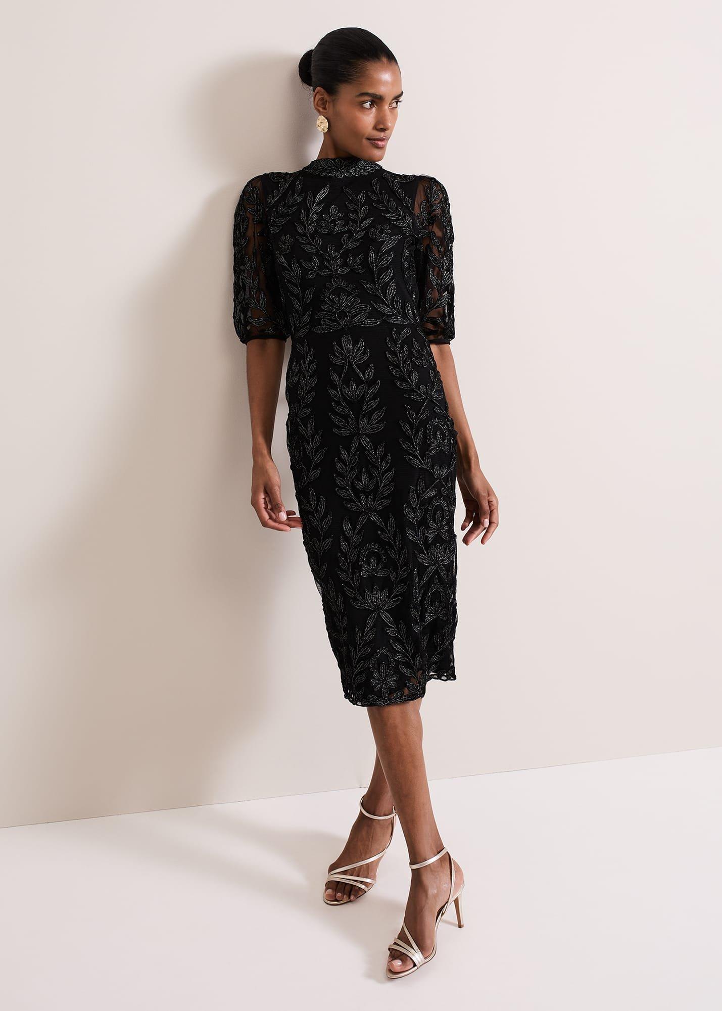Misha Tapework Shimmer Dress