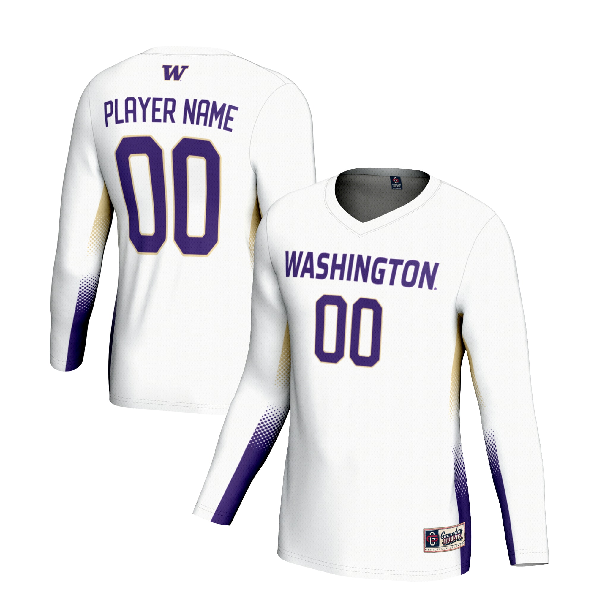 [DDG] Women's Washington Huskies GameDay Greats NIL Lightweight Volleyball Jersey - White
