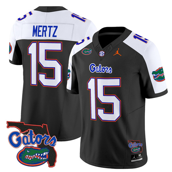 replica Men's None Graham Mertz #15 Black 2024 Football Jersey