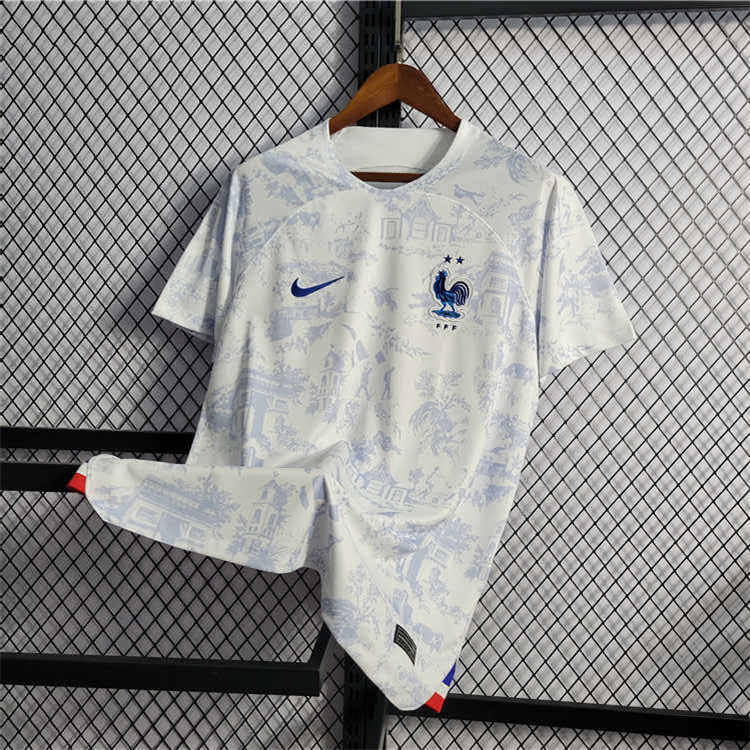 Quick Dry World Cup 2022 France Away White Soccer Jersey Football
