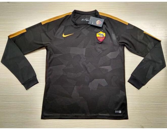 Professional Quick Dry AS Roma Third 201718 LS Soccer Jersey Shirt