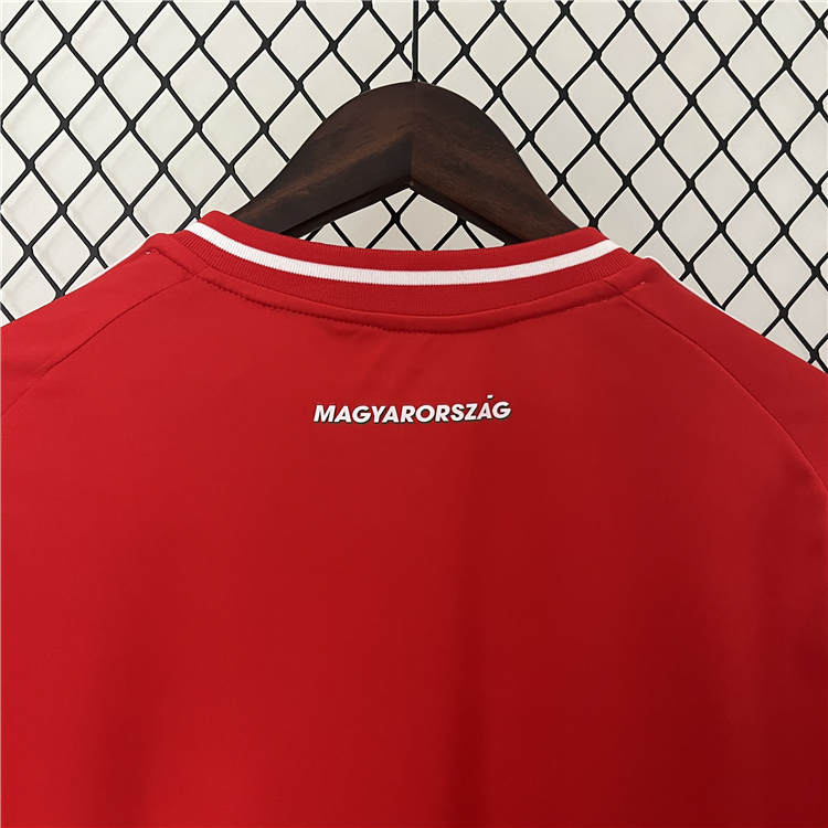 Breathable UEFA Euro 2024 Hungary Home Red Soccer Jersey Football