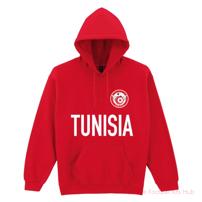 Tunisia National Team Text Hoodie (Red)