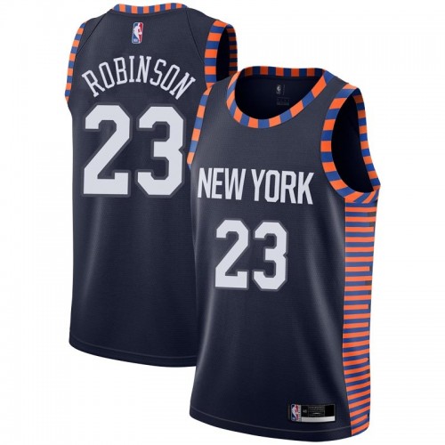 Durable NY Knicks #23 Mitchell Robinson 2018 City NBA Swingman Jersey