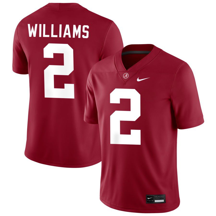 Men's Alabama Bama Ryan Williams #2 home jersey Red 2024 durabl Jersey