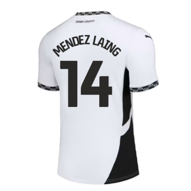Authentic Design Derby Derby County Home Shirt Mendez Laing #14 Ne...