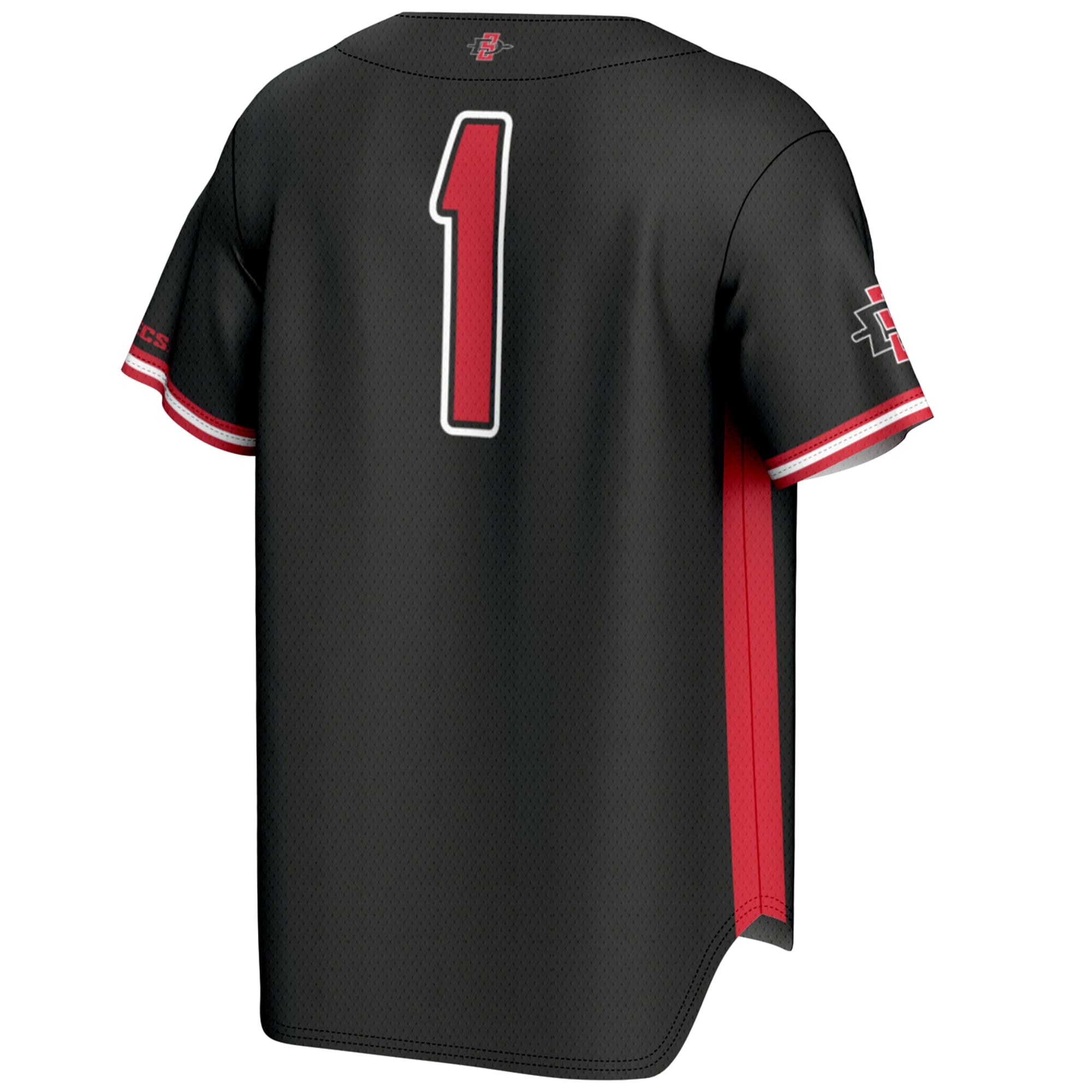 #1 San Diego State Aztecs GameDay Greats Lightweight Baseball Fashion Jersey - Black