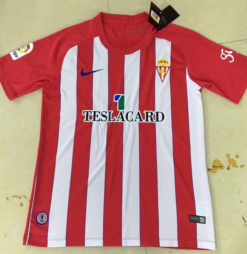 Authentic Sporting Gijon Home 201718 Soccer Jersey shirt
