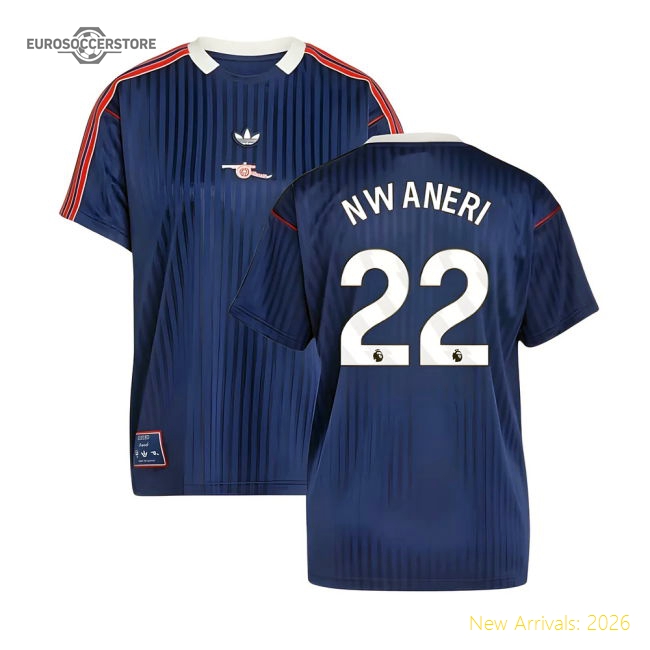 Arsenal Terrace Icons Shirt (Navy) (Nwaneri 22) In Multiple Adult Sizes