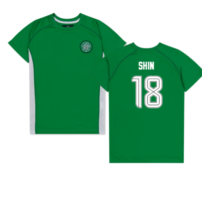 Green And White Hoops Shin #18 Official Licensed Proud 2025-2026 Ca...