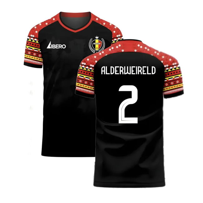 Match Worn Style Belgium Top Level Away Pro Shirt (Alderweireld 2) (1)
