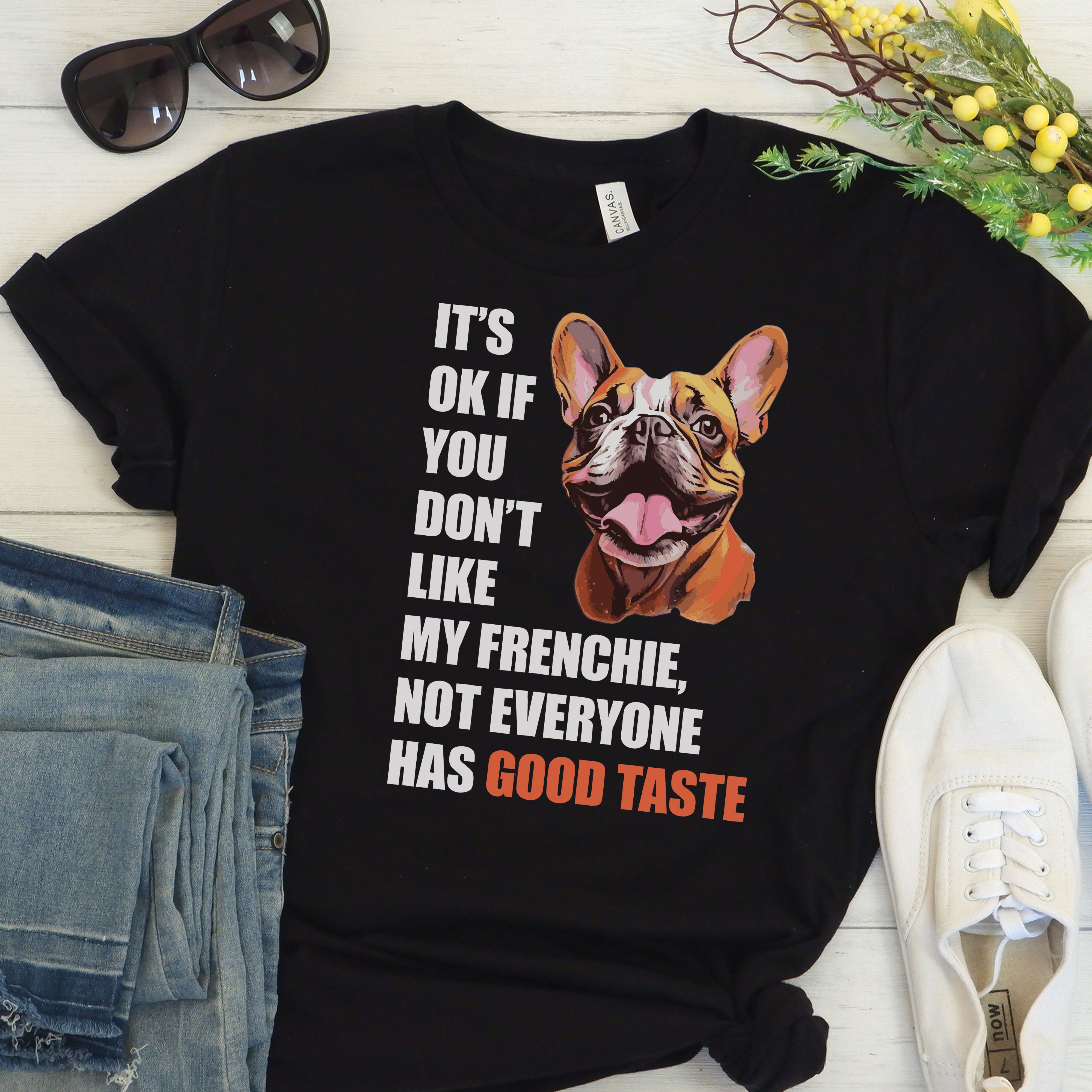Artful Frenchie Elegance - Unisex T-Shirt