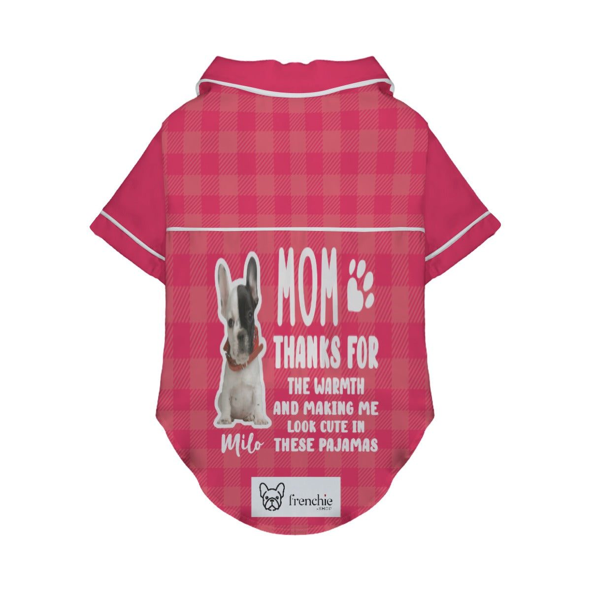 French Bulldog Custom French Bulldog Pajamas Featuring Your Dog's Name