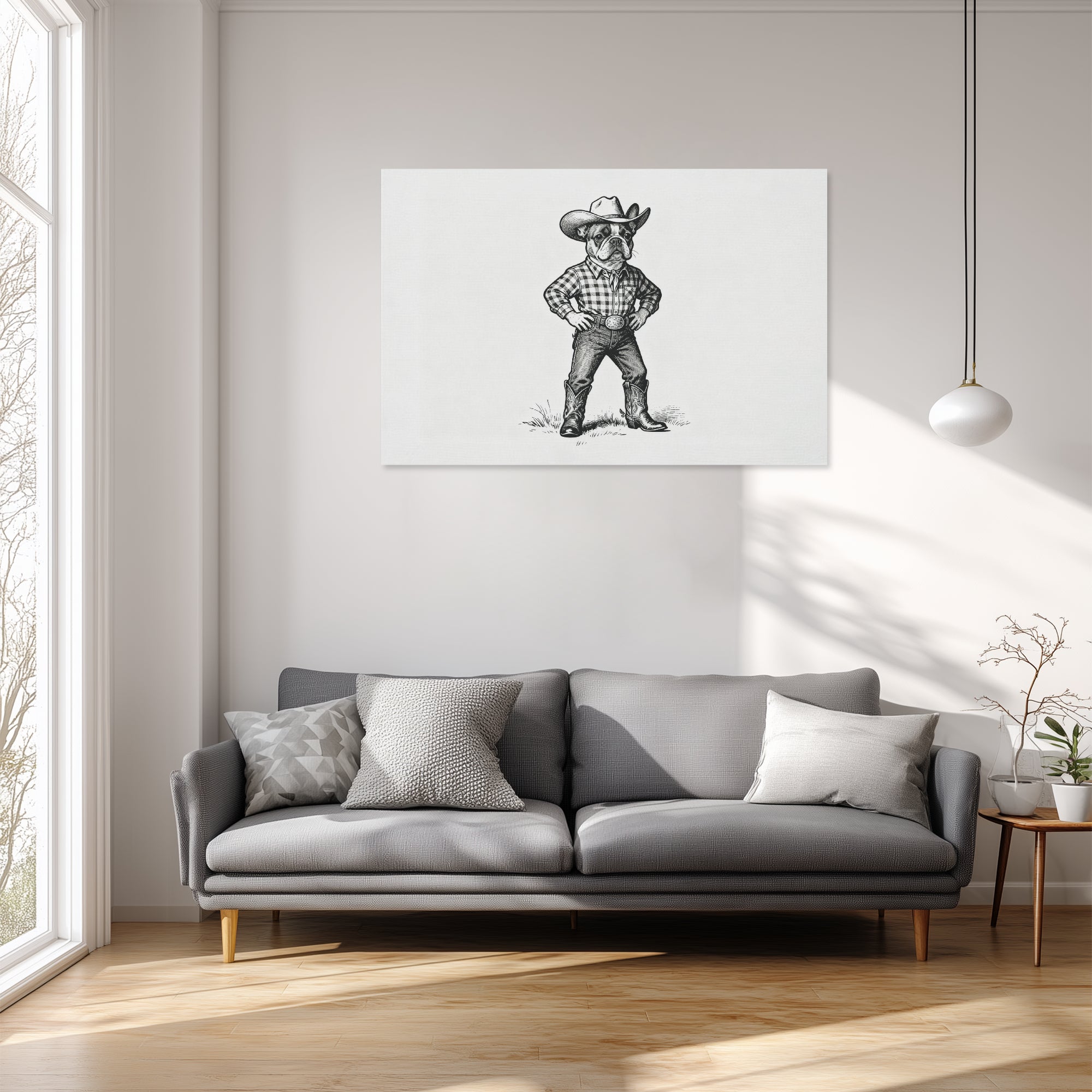 Nate - Adorable Frenchie canvas Wall Art