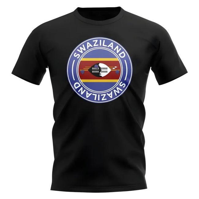 World-Class Swaziland Football Badge T-Shirt (Black) Elite
