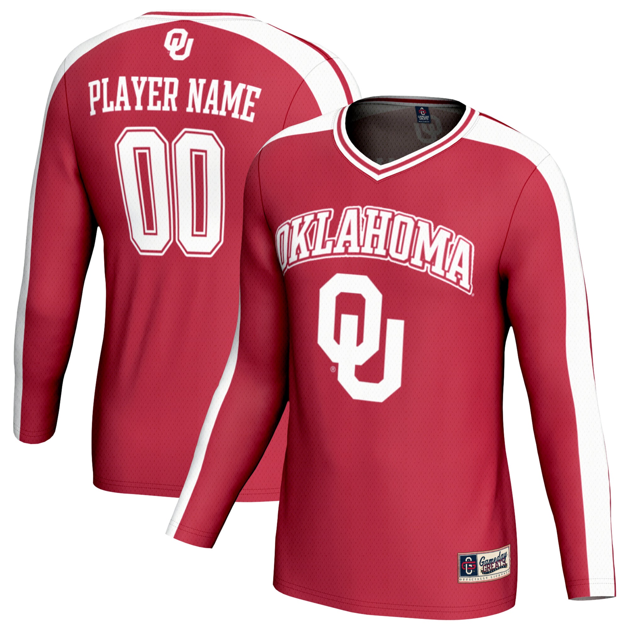 [NJP] Oklahoma Sooners GameDay Greats Youth NIL Pick-A-Player Collegiate Women's Volleyball Lightweight Fashion Jersey - Crimson