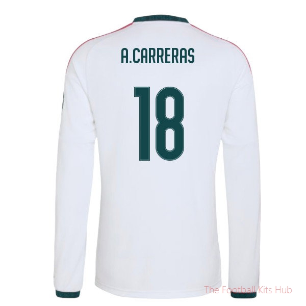 Real Madrid 2026 2027 Long Sleeve Home Shirt (A.Carreras 18)