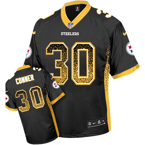 NFL W P S Steelers #30 James Conner Elite Black Jersey - Fan Favorite