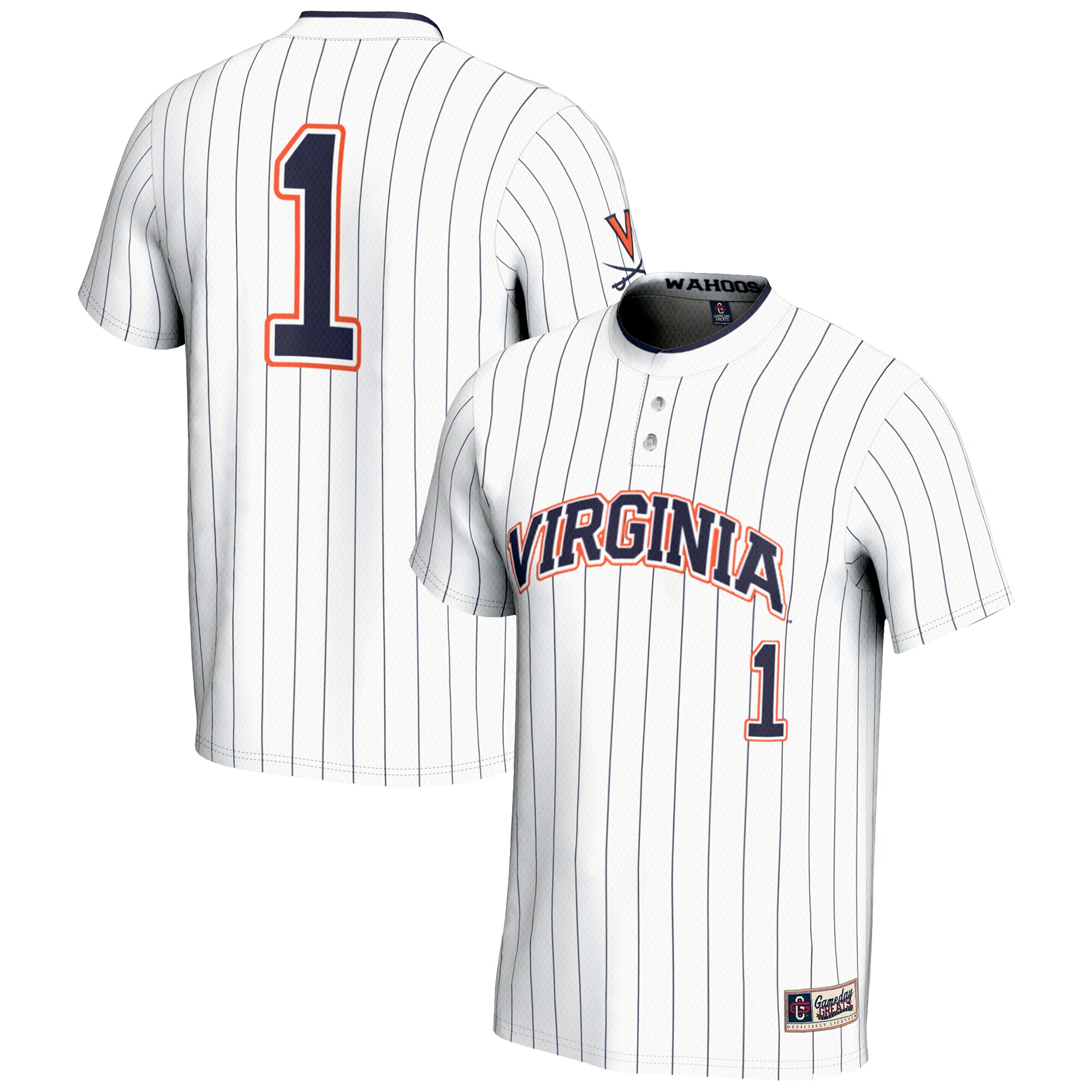 [DDG] Virginia Cavaliers GameDay Greats Unisex Lightweight Softball Jersey - White