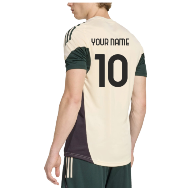 Luxury 2025-2026 Juve Eu Training Match Jersey (ecru Tint) (your Name)